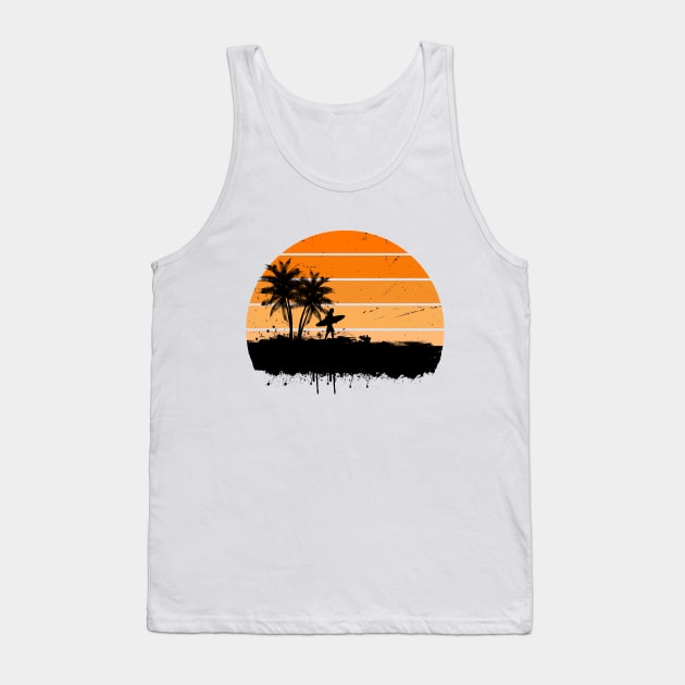 sunset surf, surfing, beach shirt,surf, surfer,shirt, summer shirt, Tank Top by L  B  S  T store